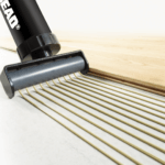 multiiiibead gun dispensing woodstikk 10 ms polymer wood flooring adhesive on cement based subfloor