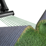 multiiiibead gun dispensing turfstikk ms210 ms polymer synthetic grass adhesive on henko seam tape