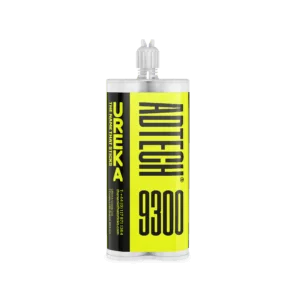 Adtech 9300 adhesive cartridge with a yellow and black label
